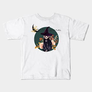 Spooky Black Cat Kids T-Shirt